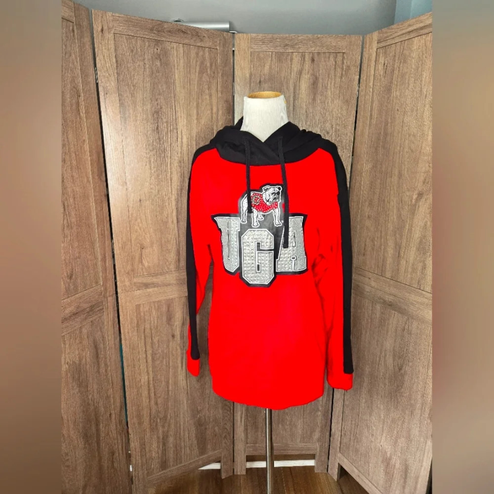 Pink Victorias secret Womens Georgia Buldogs hoodie